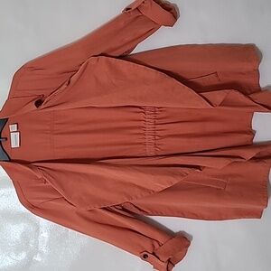 Chico's Women's Open Front Terra Cotta Light Blazer Jacket - Size XL (Chico's 3)